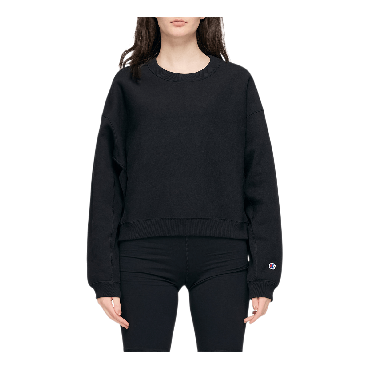 Sleeve Logo Crewneck Sweatshir Black