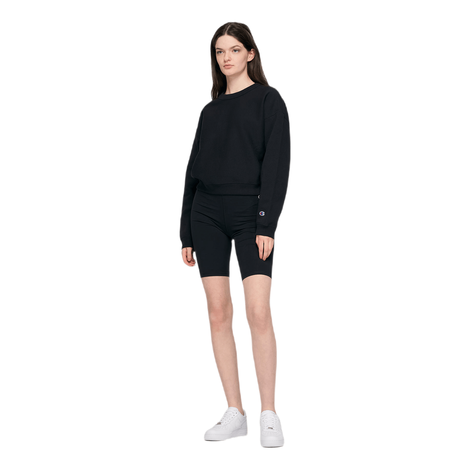 Sleeve Logo Crewneck Sweatshir Black