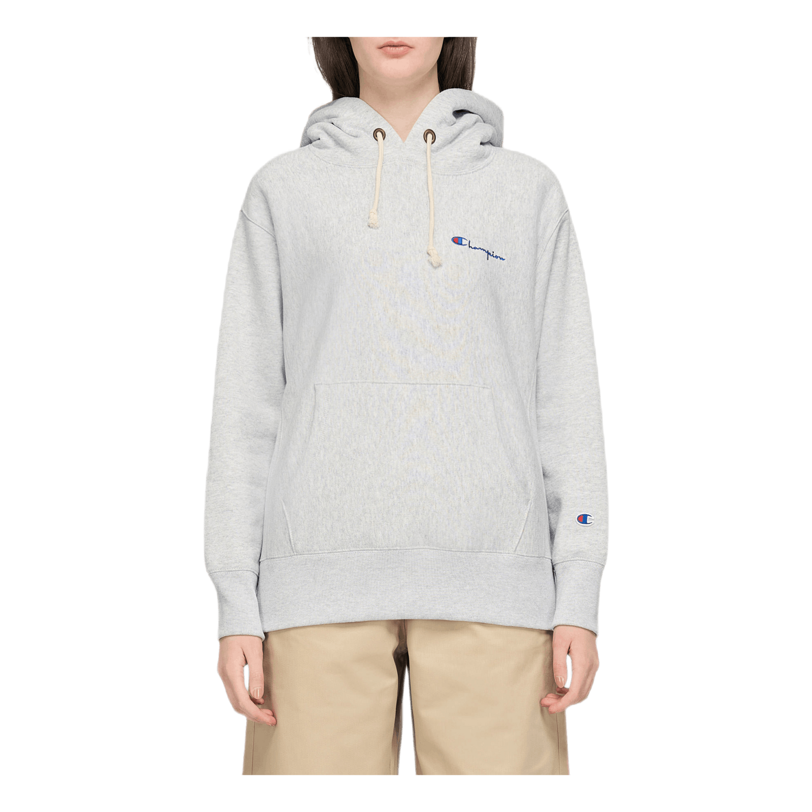 Small Script Hooded Sweatshirt Gray