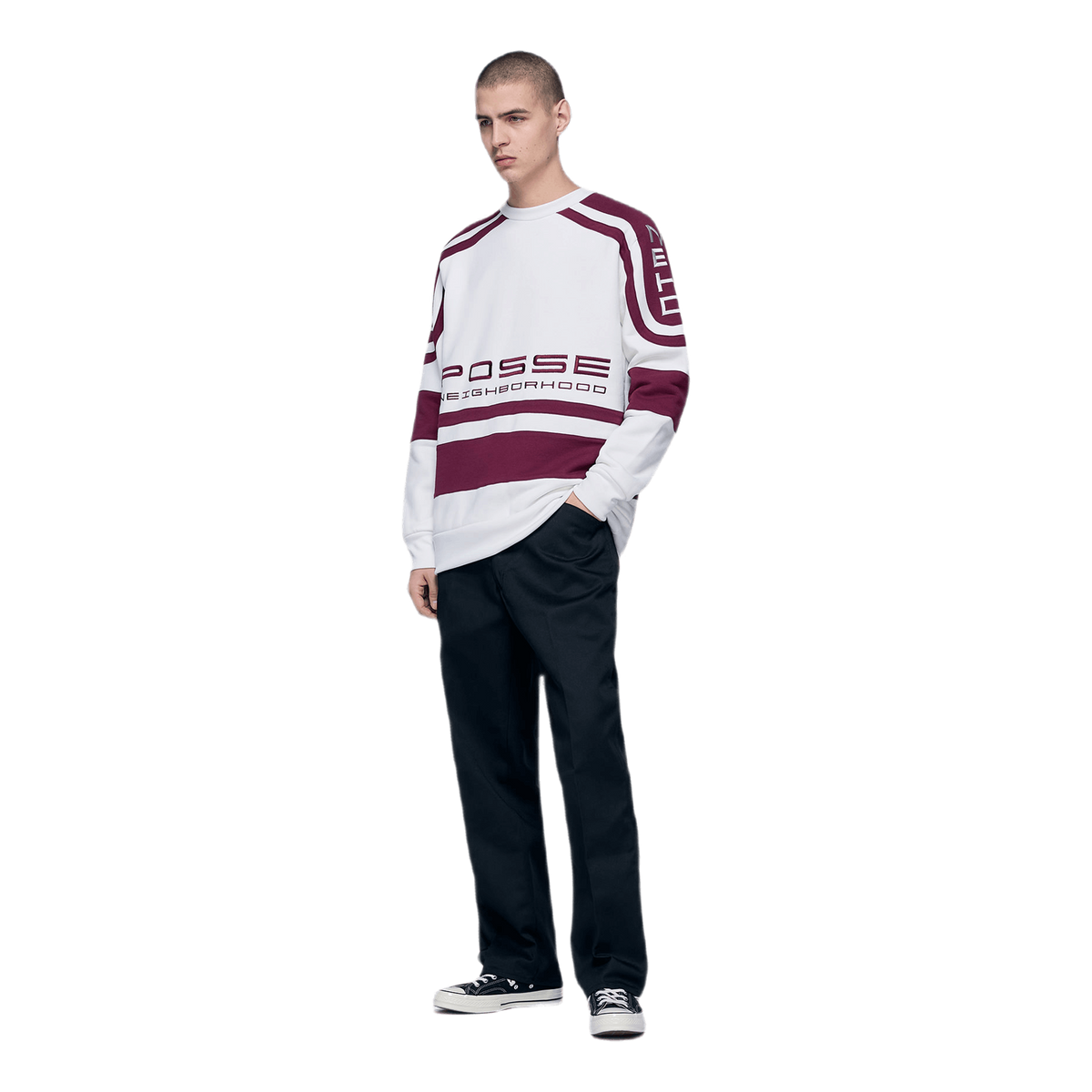 Jersey / Ce-crew . Ls White