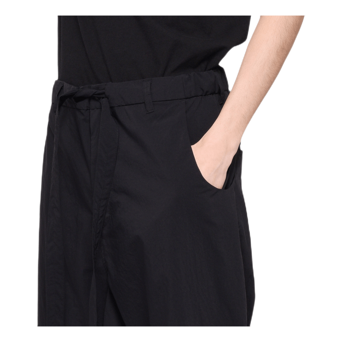 Nylon Sarrouel Pants Black