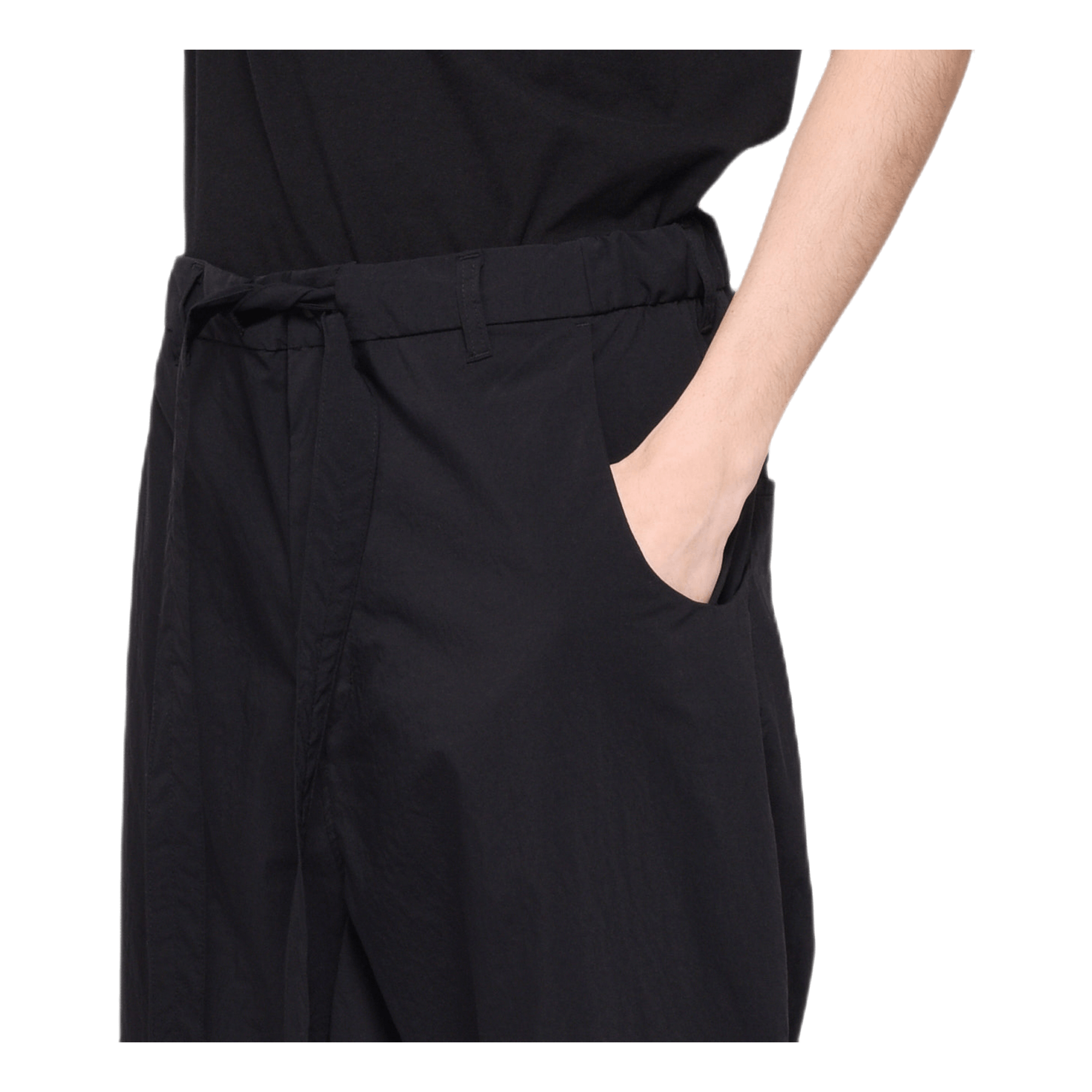 Nylon Sarrouel Pants Black