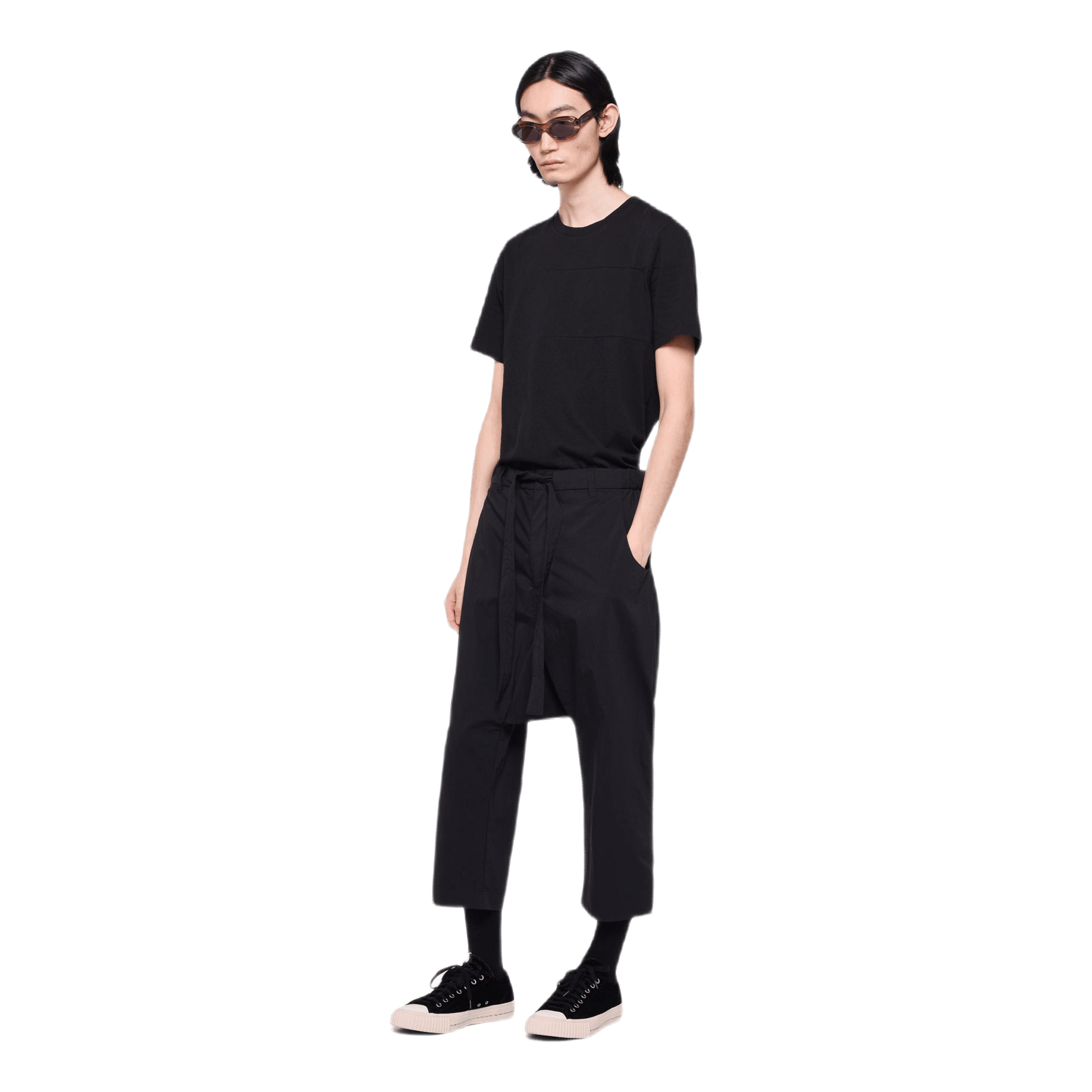 Nylon Sarrouel Pants Black