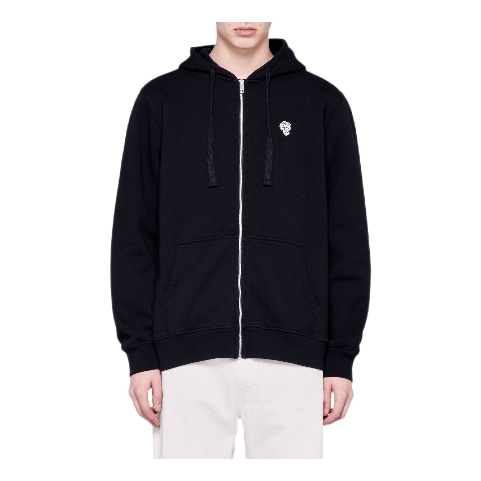 Palm Patch Zip Hoodie Black