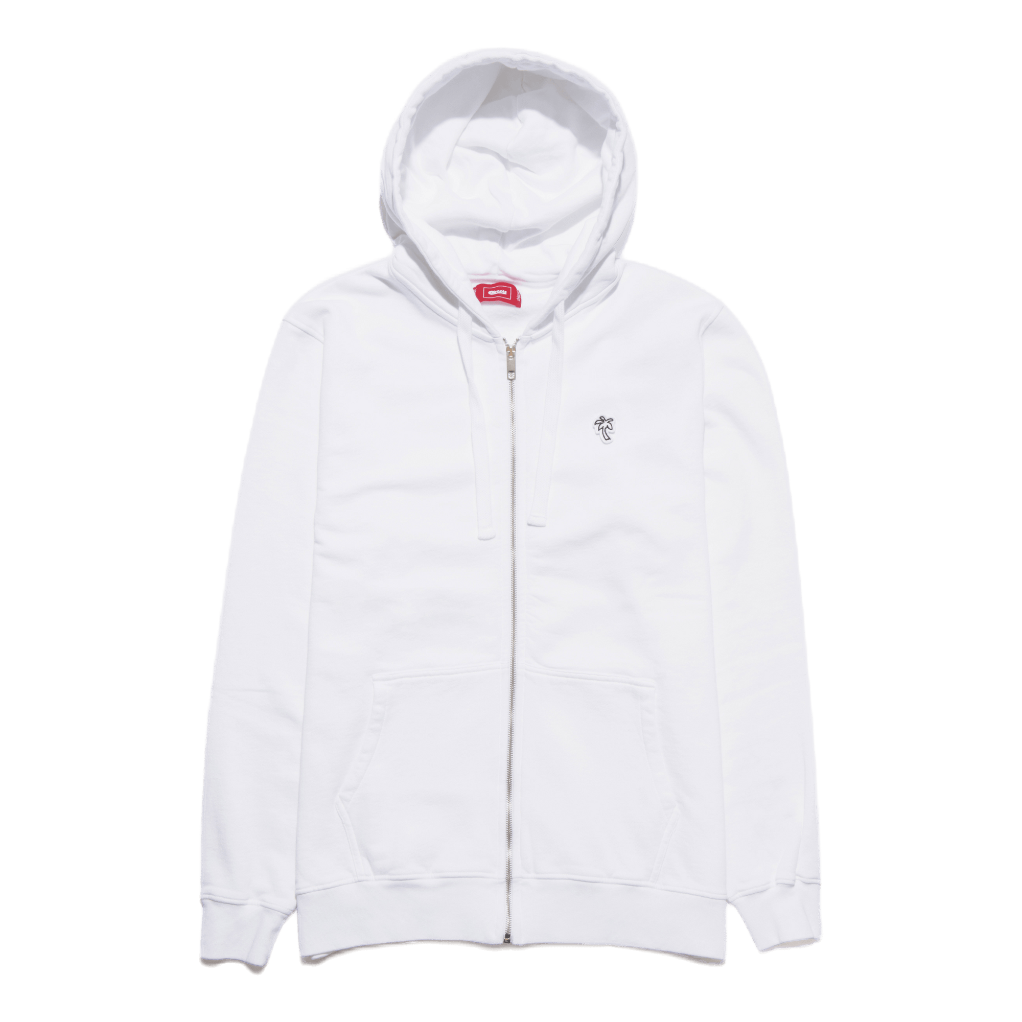 Palm Patch Zip Hoodie White