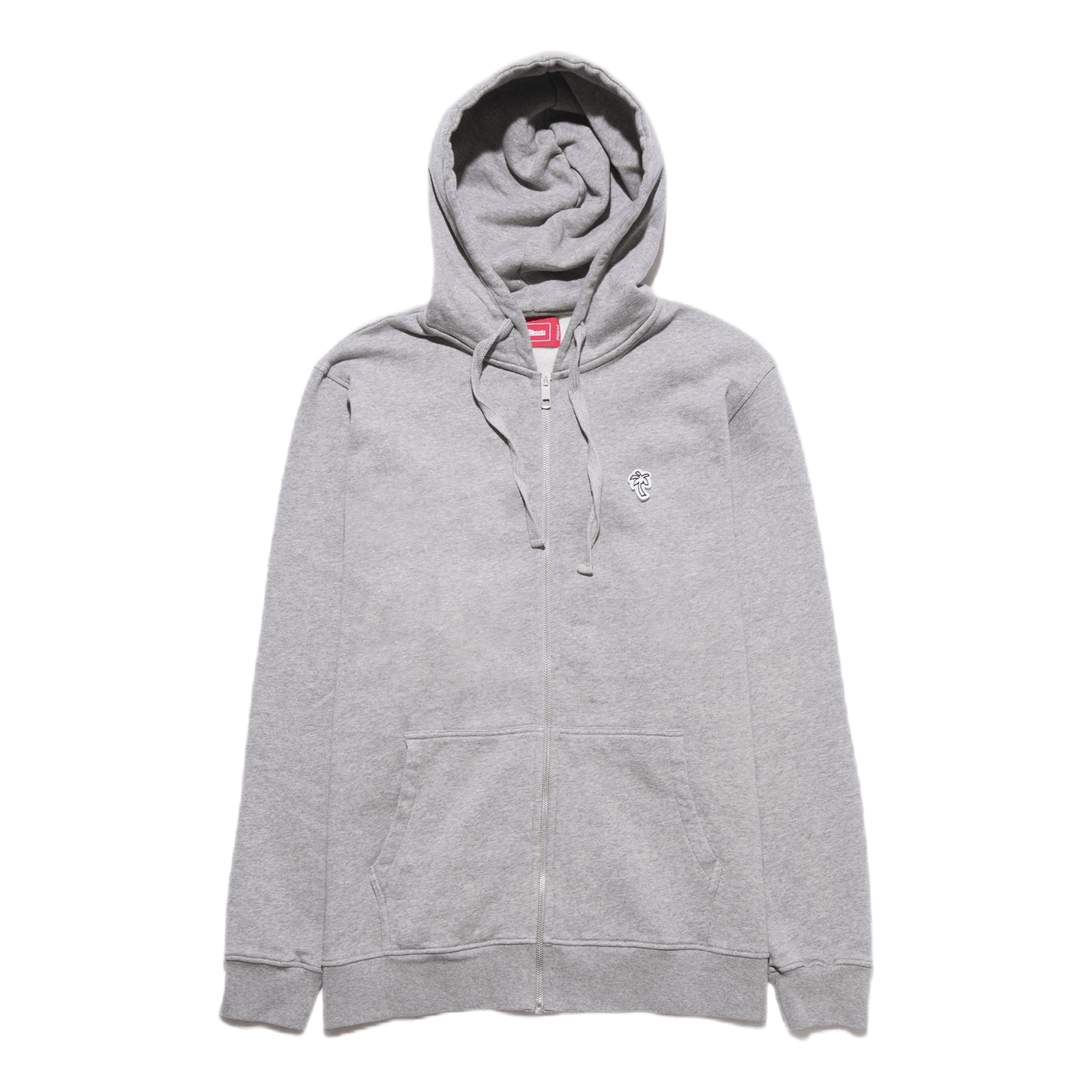 Palm Patch Zip Hoodie Gray
