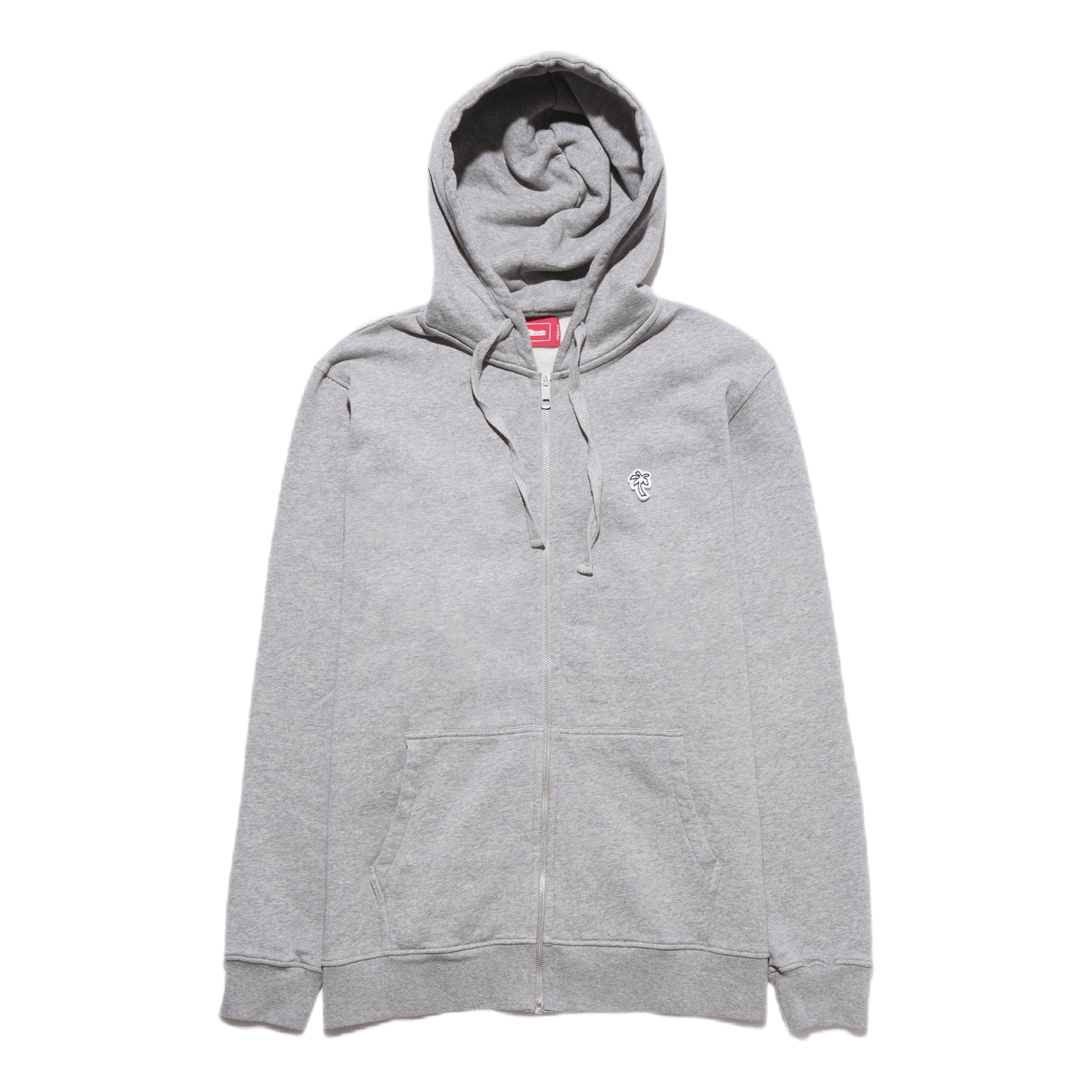 Palm Patch Zip Hoodie Gray