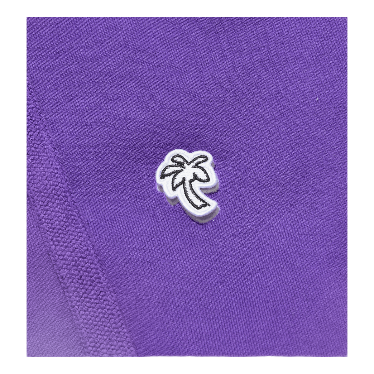 Palm Patch Zip Hoodie Purple