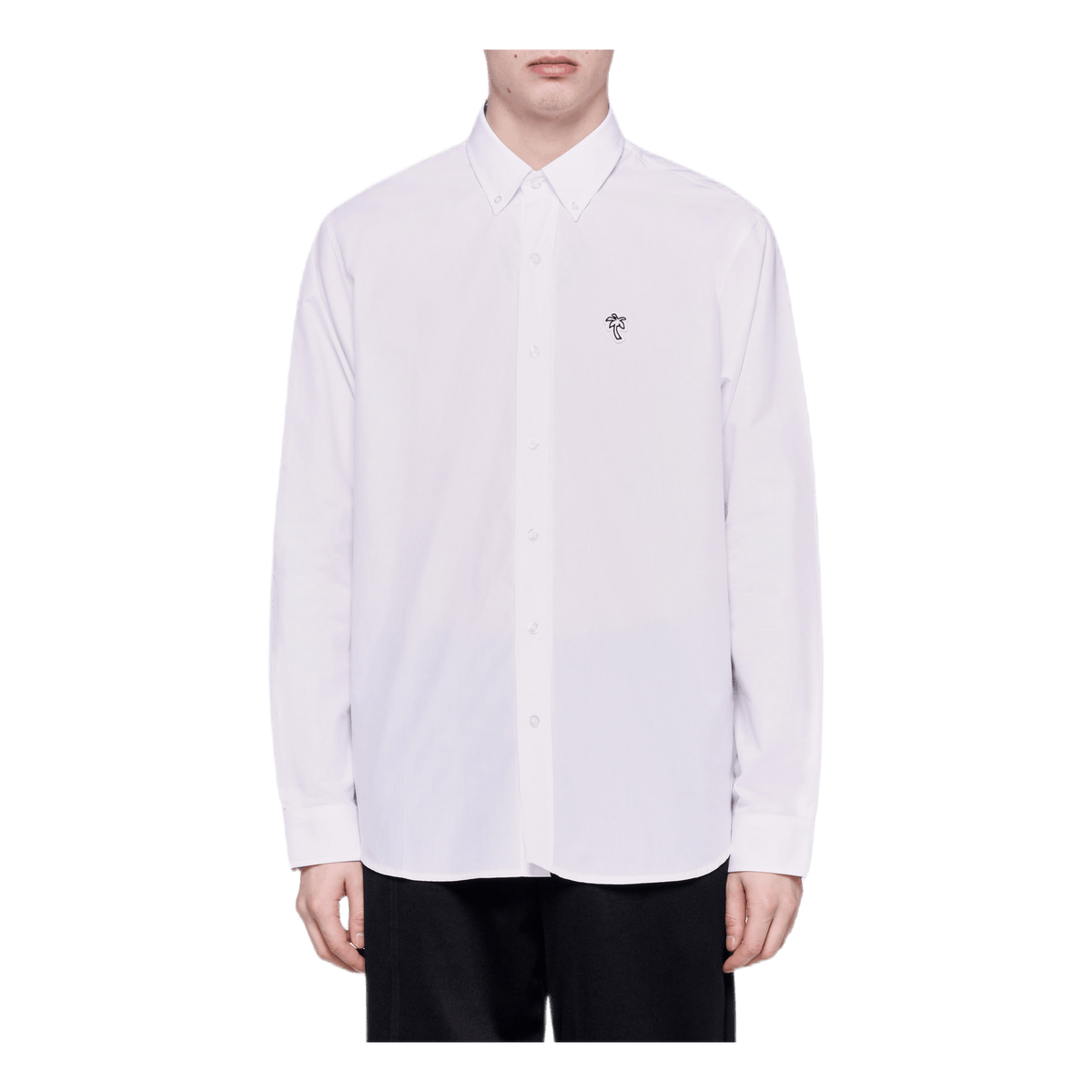 Poplin Palm Shirt White