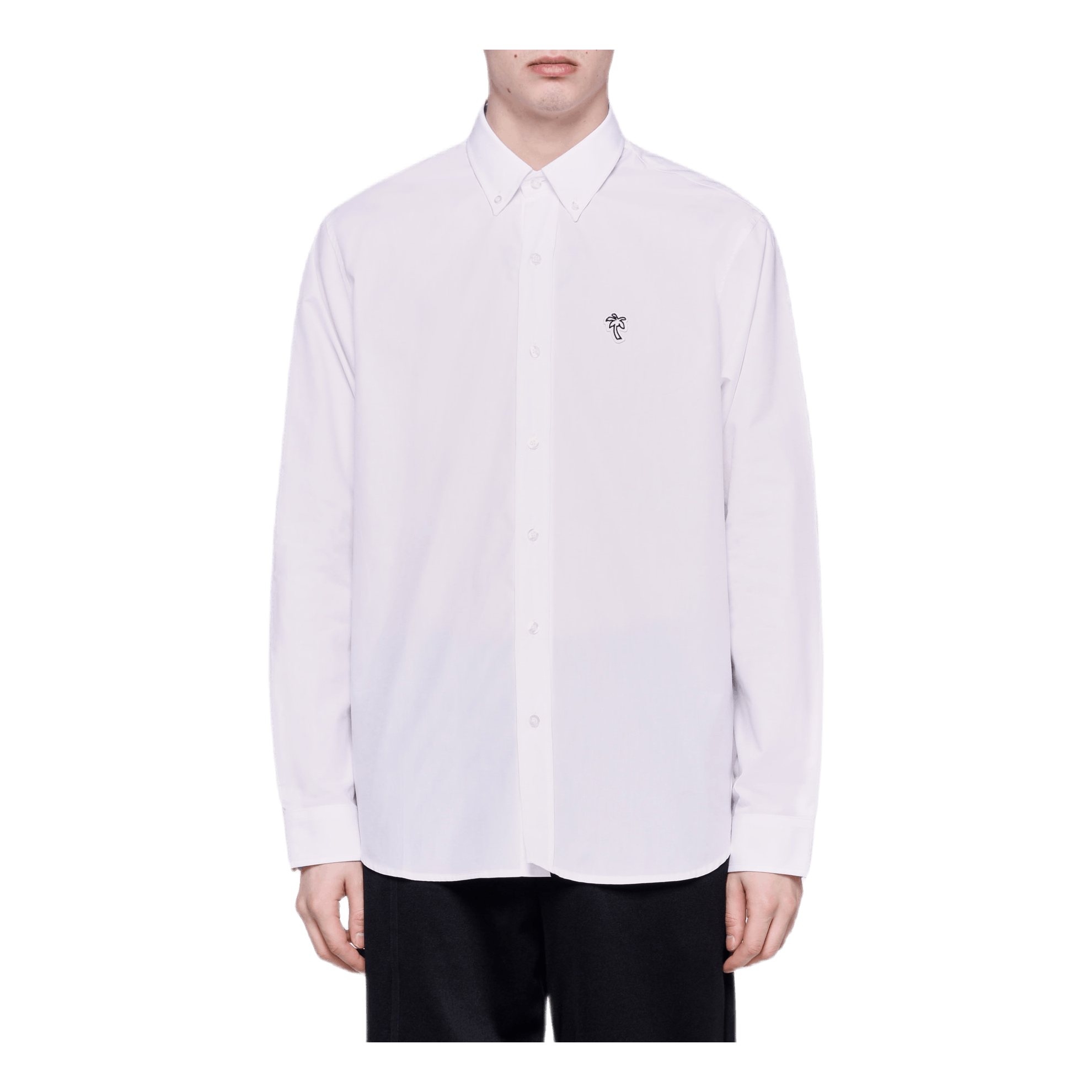Poplin Palm Shirt White