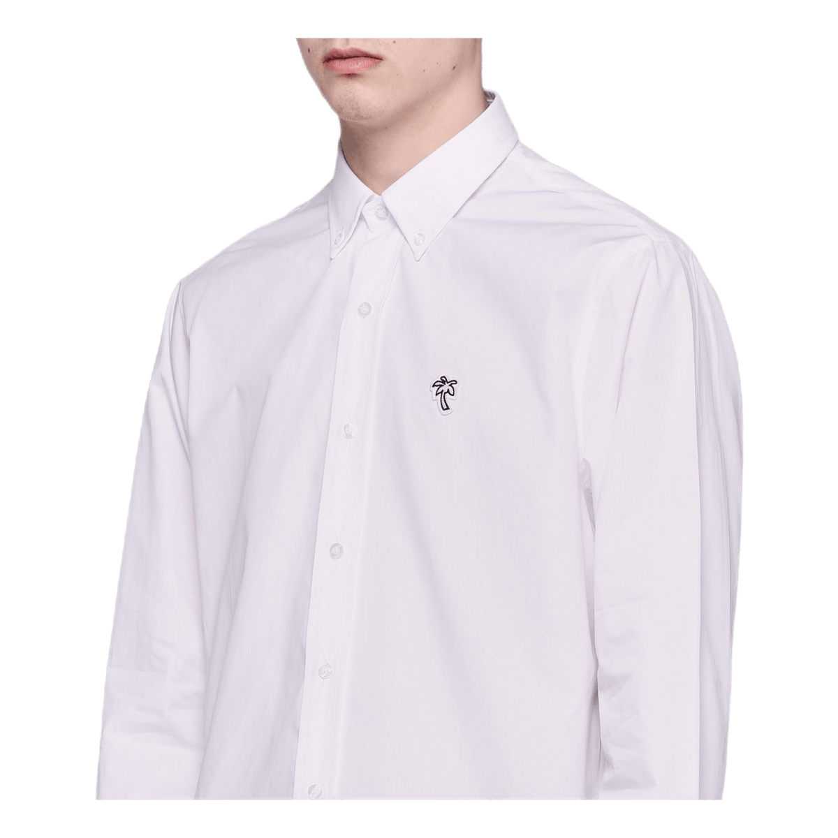 Poplin Palm Shirt White