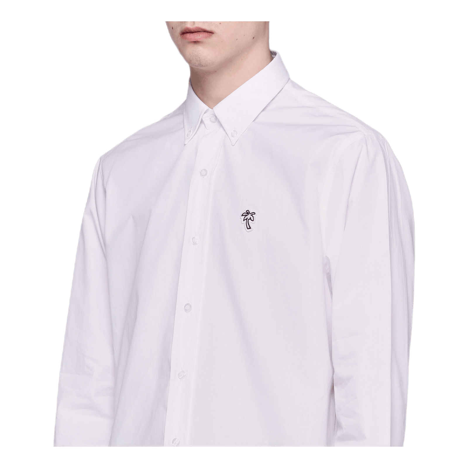 Poplin Palm Shirt White