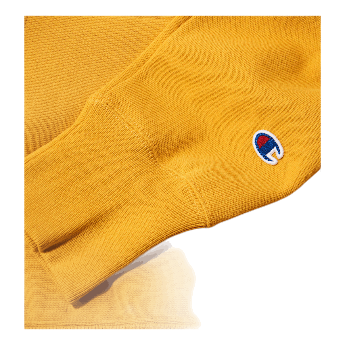 Reverse Weave Pullover Hood Yellow