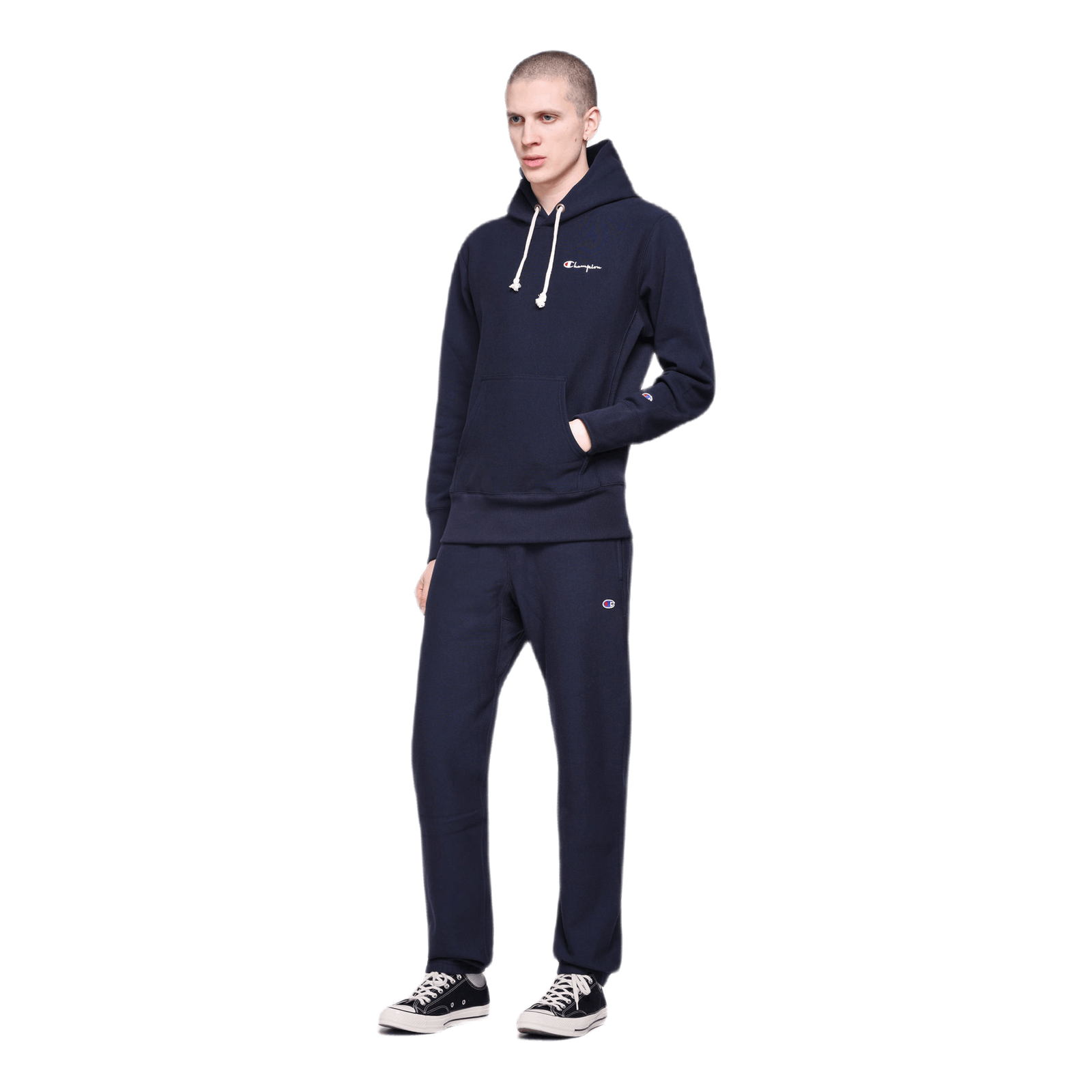 Elastic Cuff Pants Blue