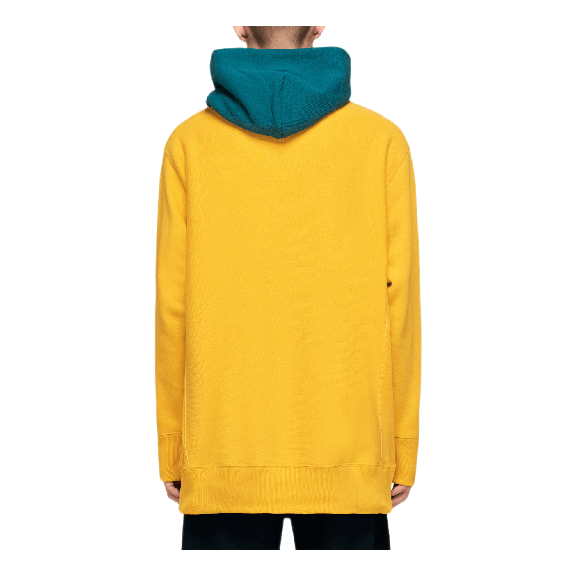 Color Block Hooded Sweatshirt Yellow