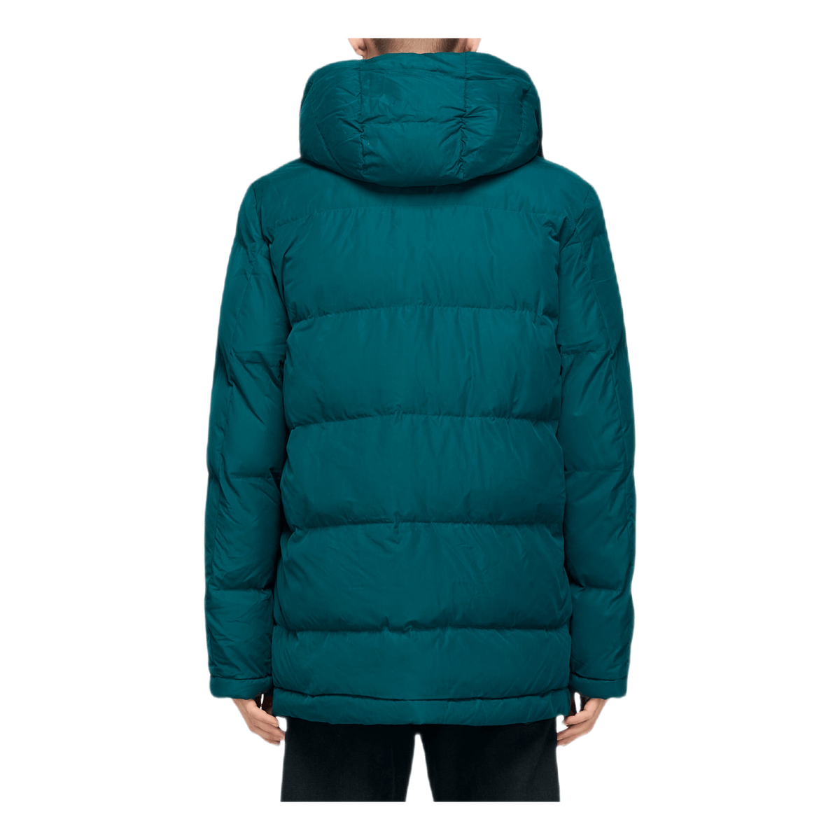 Long Hooded Puff Jacket Green