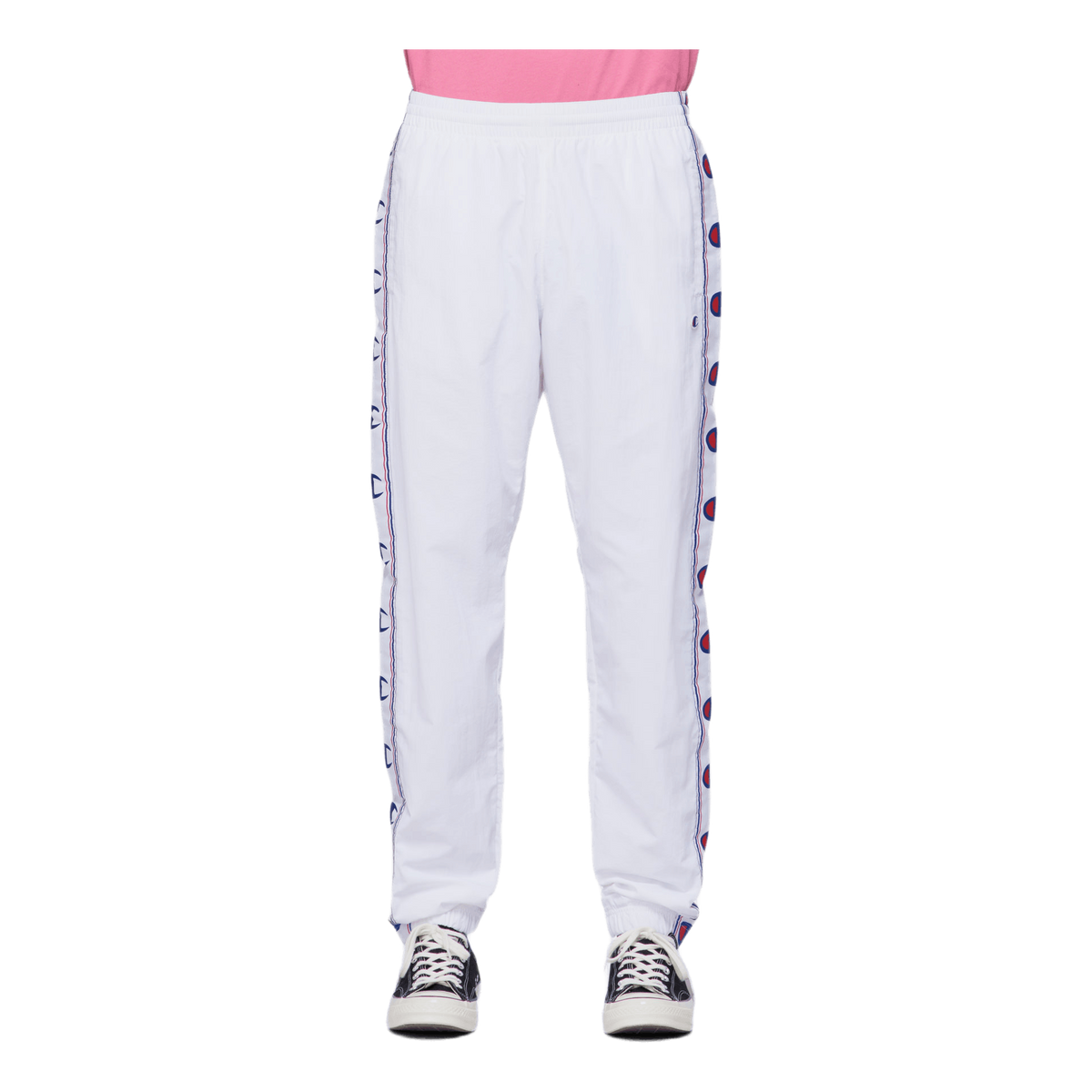 Taped Elastic Cuff Joggers White