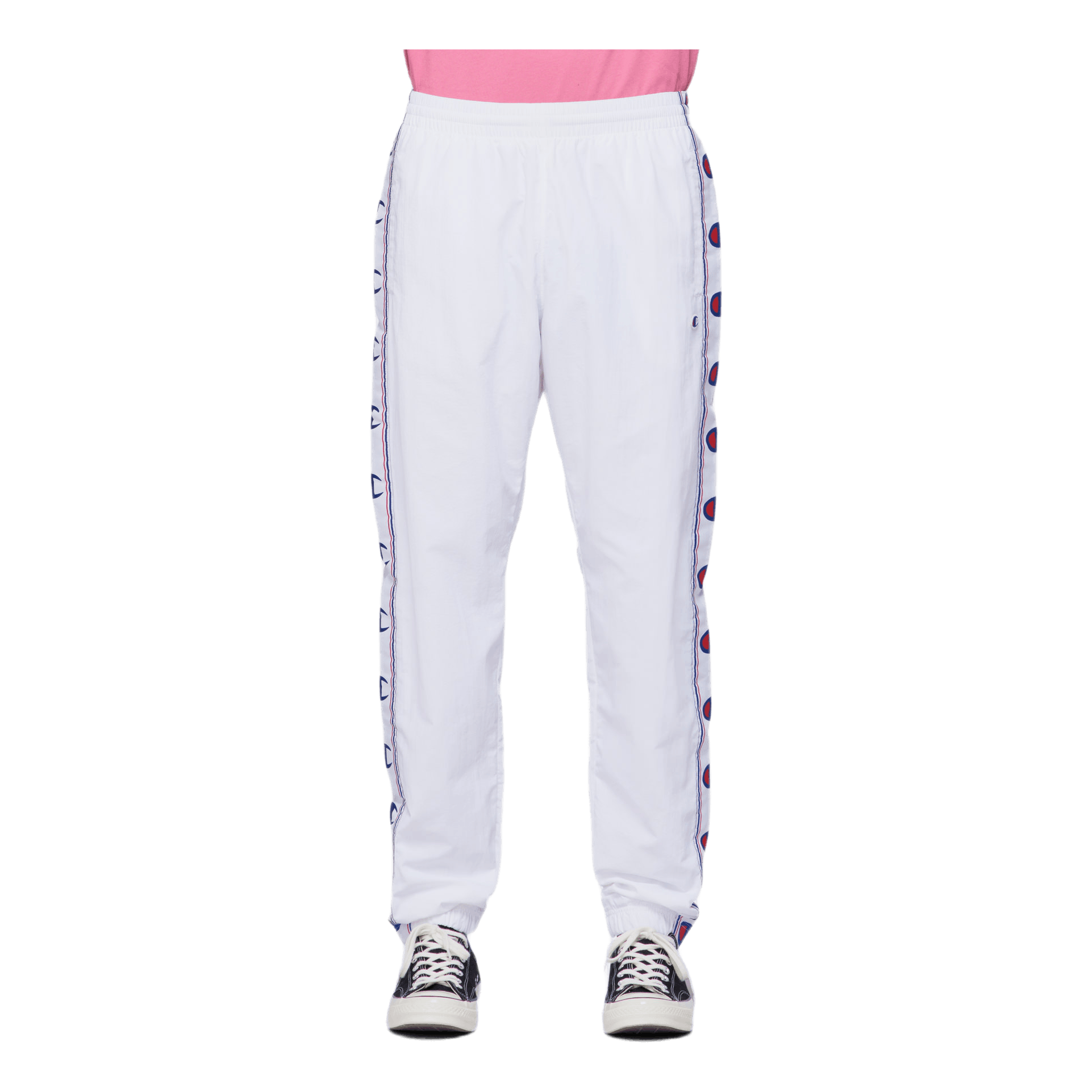 Taped Elastic Cuff Joggers White