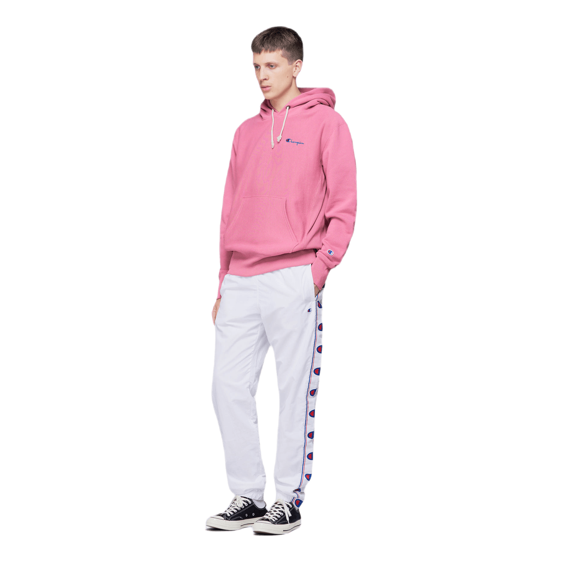 Taped Elastic Cuff Joggers White