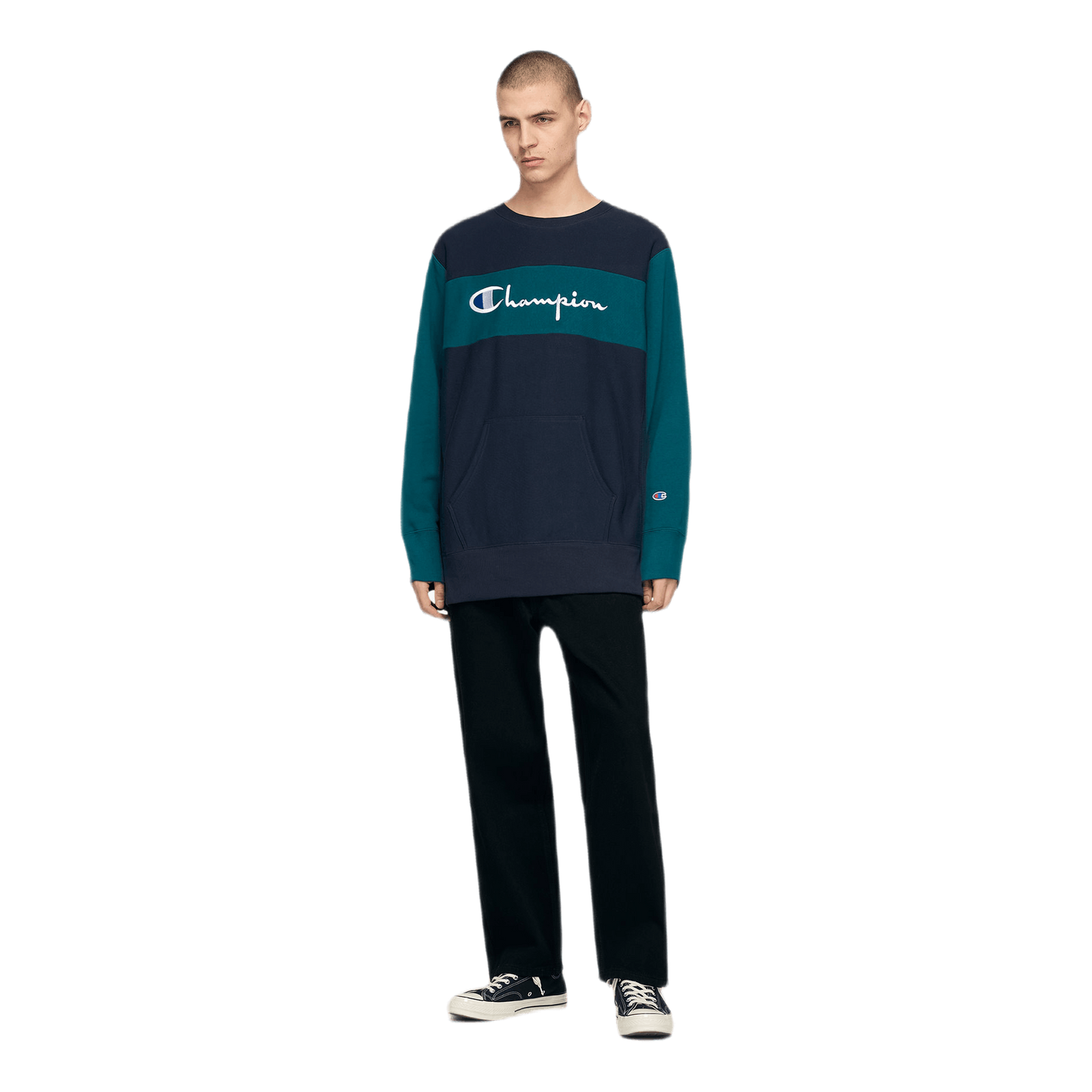 Color Block Crewneck Sweatshir Multi