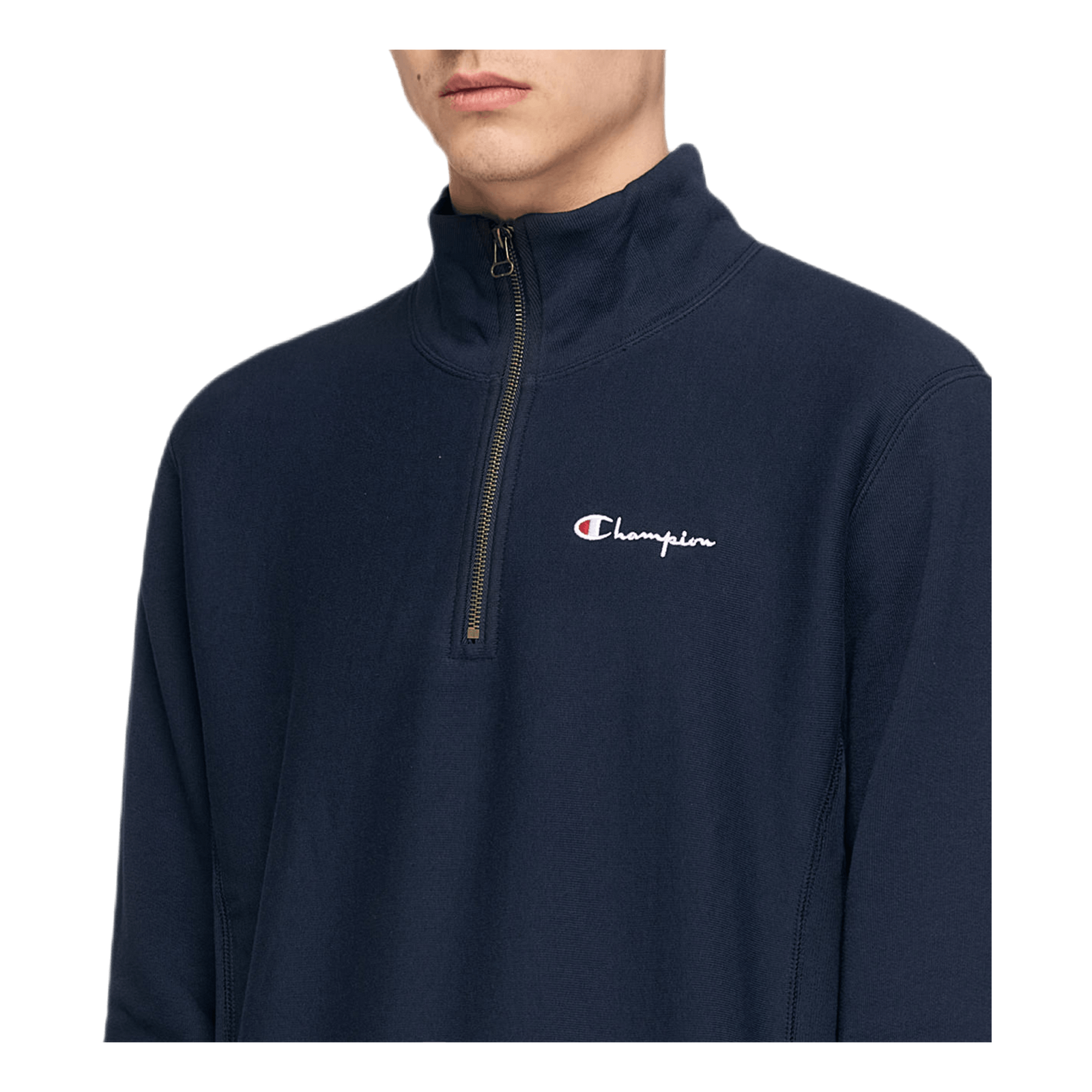 Small Script Half Zip Sweatshi Blue