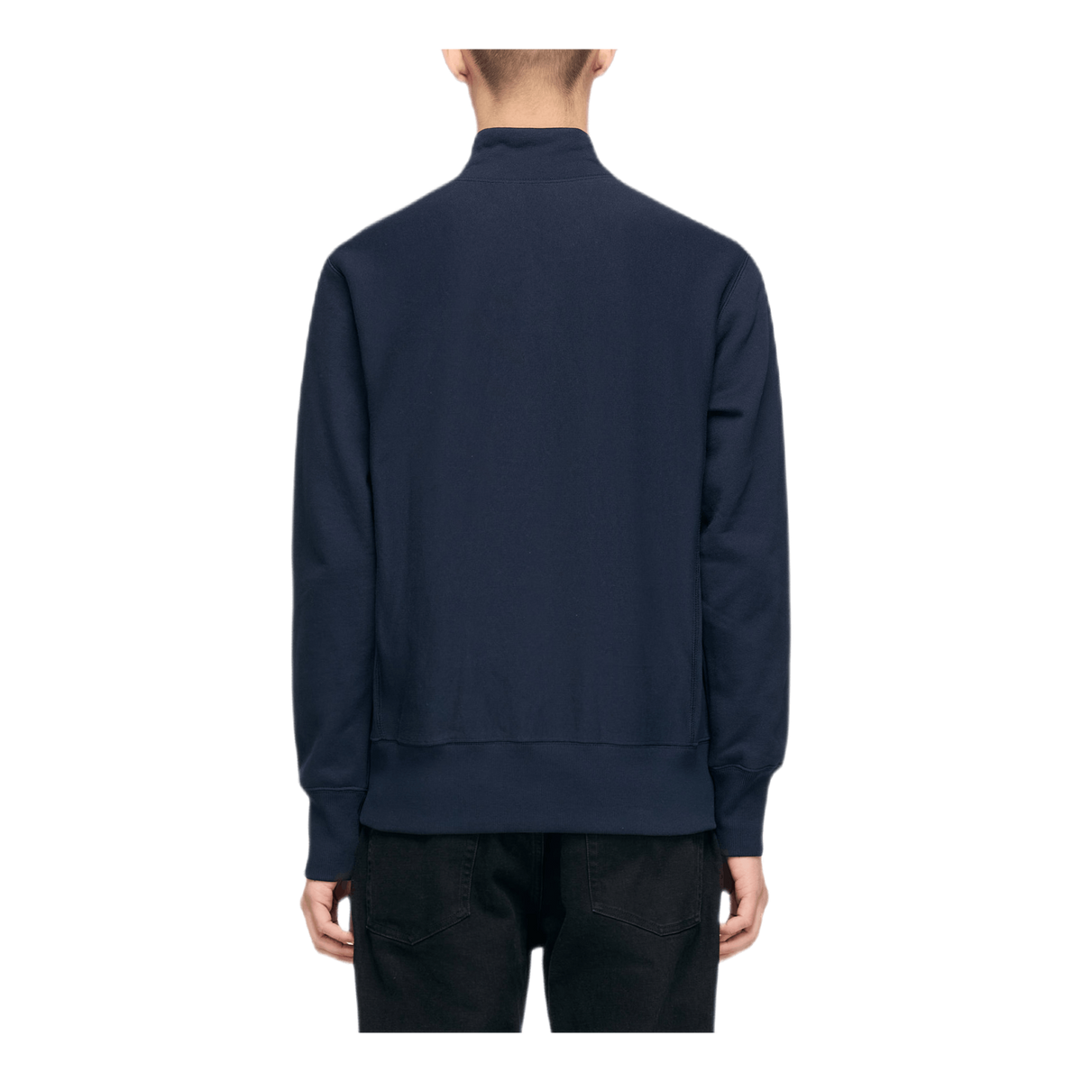 Small Script Half Zip Sweatshi Blue