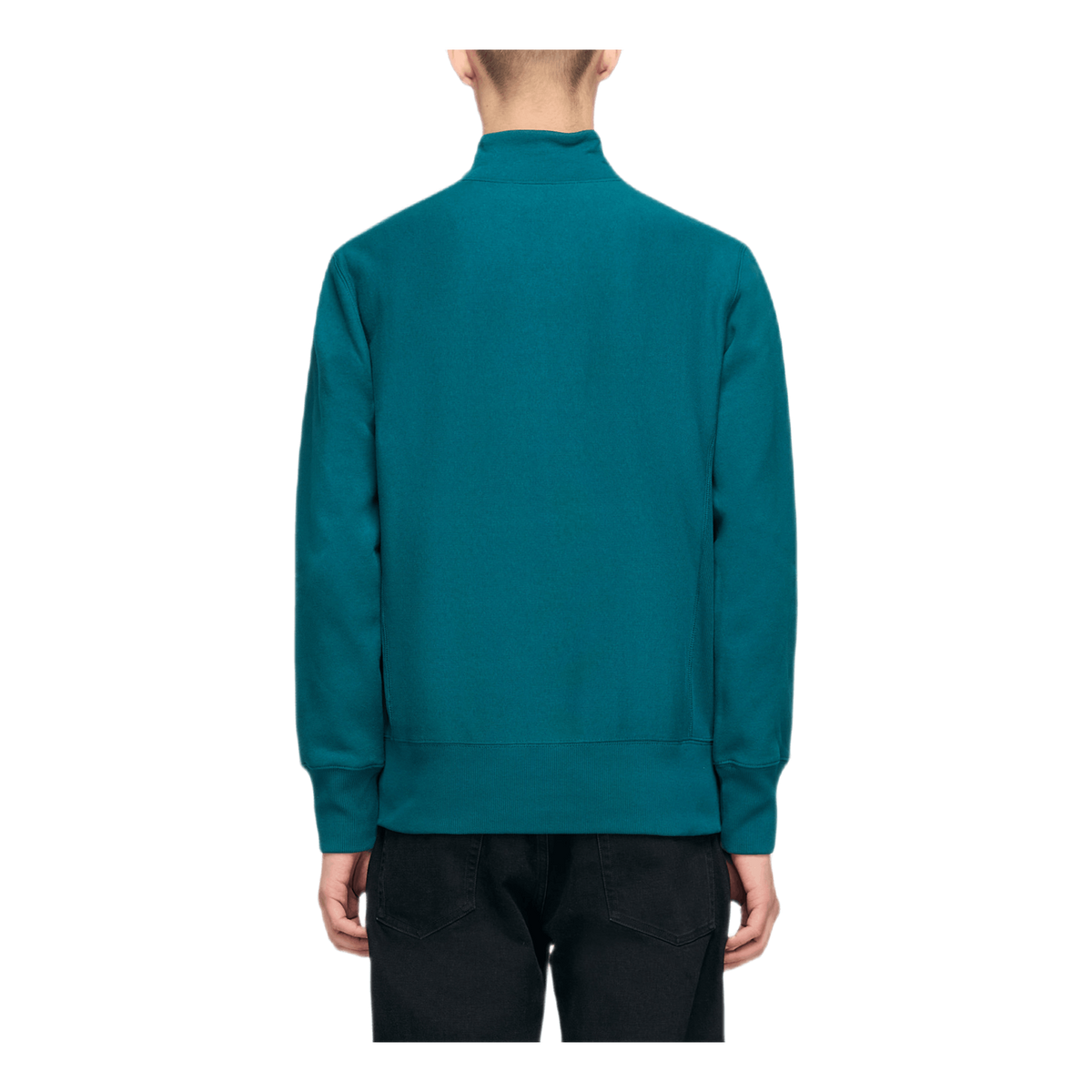 Small Script Half Zip Sweatshi Green