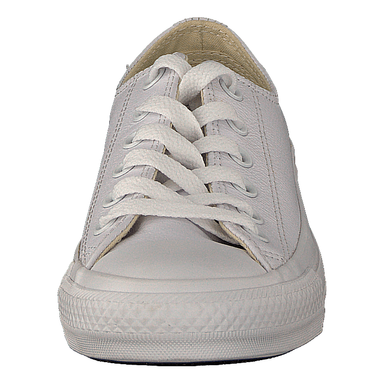 Converse chuck taylor ox 2025 leather white monochrome sneakers