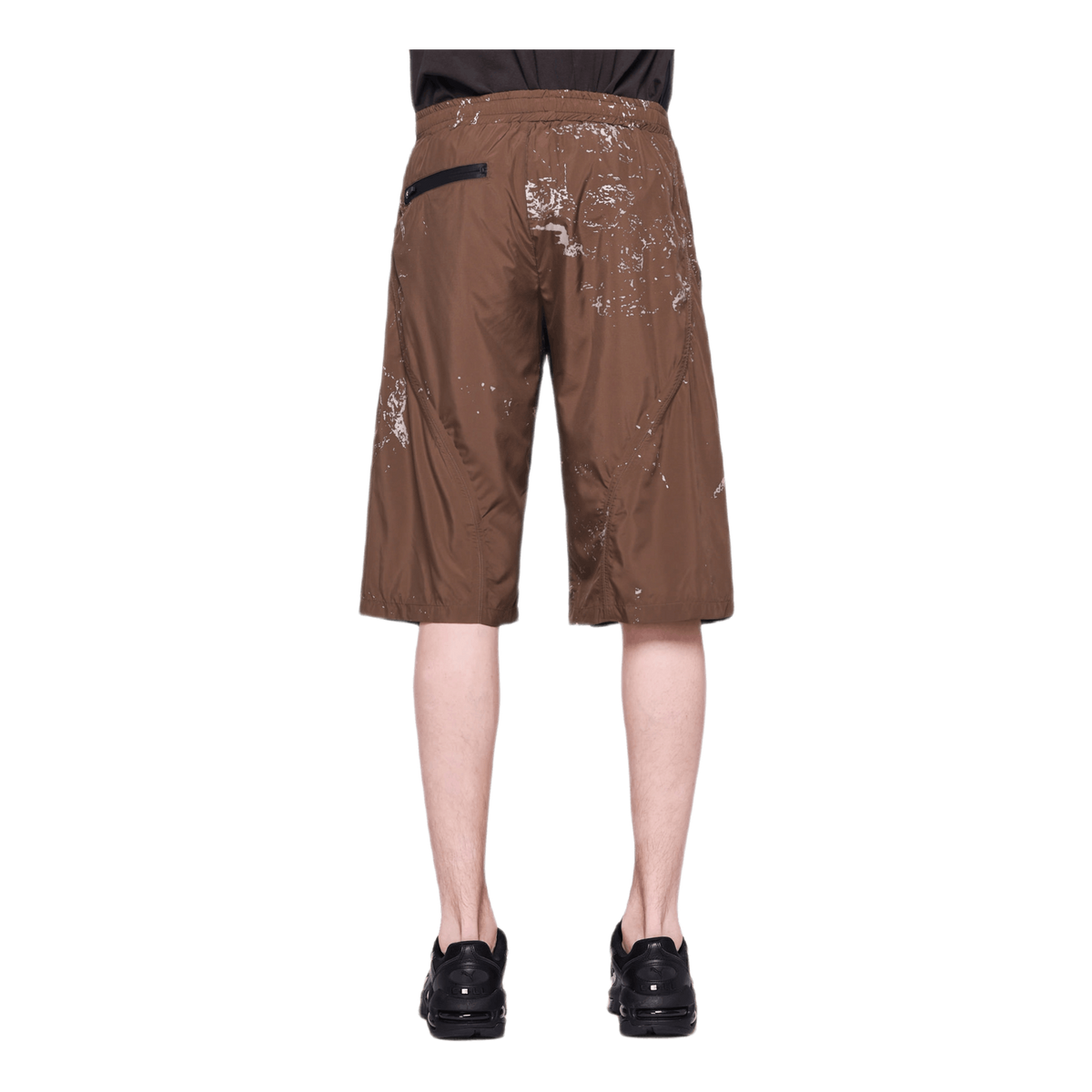 Rock Print Shorts Brown