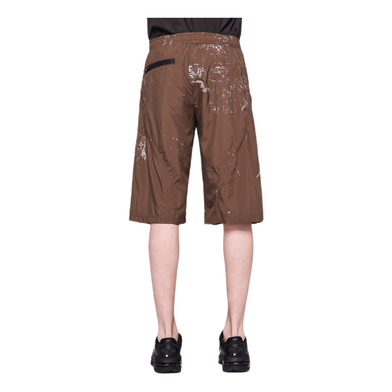Rock Print Shorts Brown
