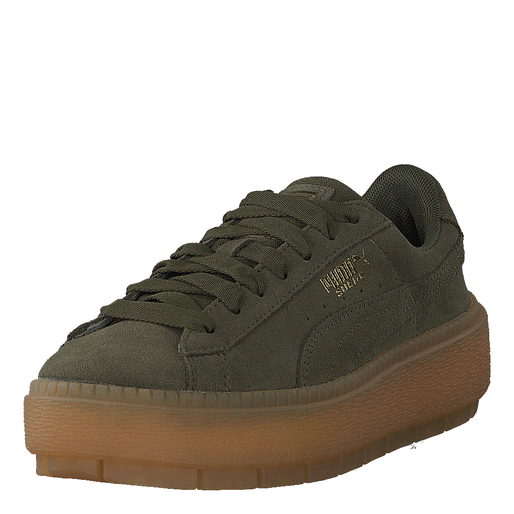 W Suede Platform Trace Green