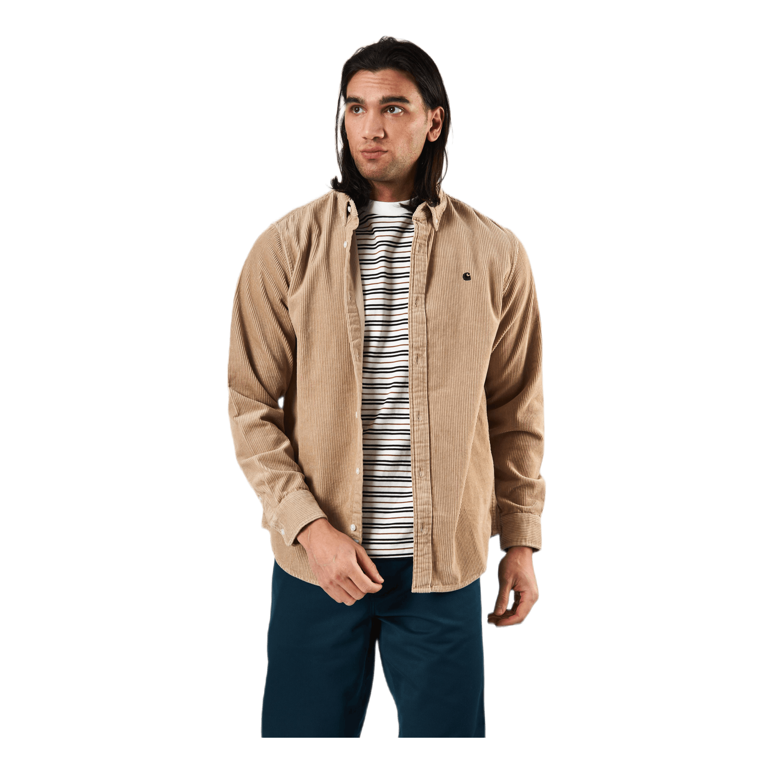 L/s Madison Cord Shirt Khaki