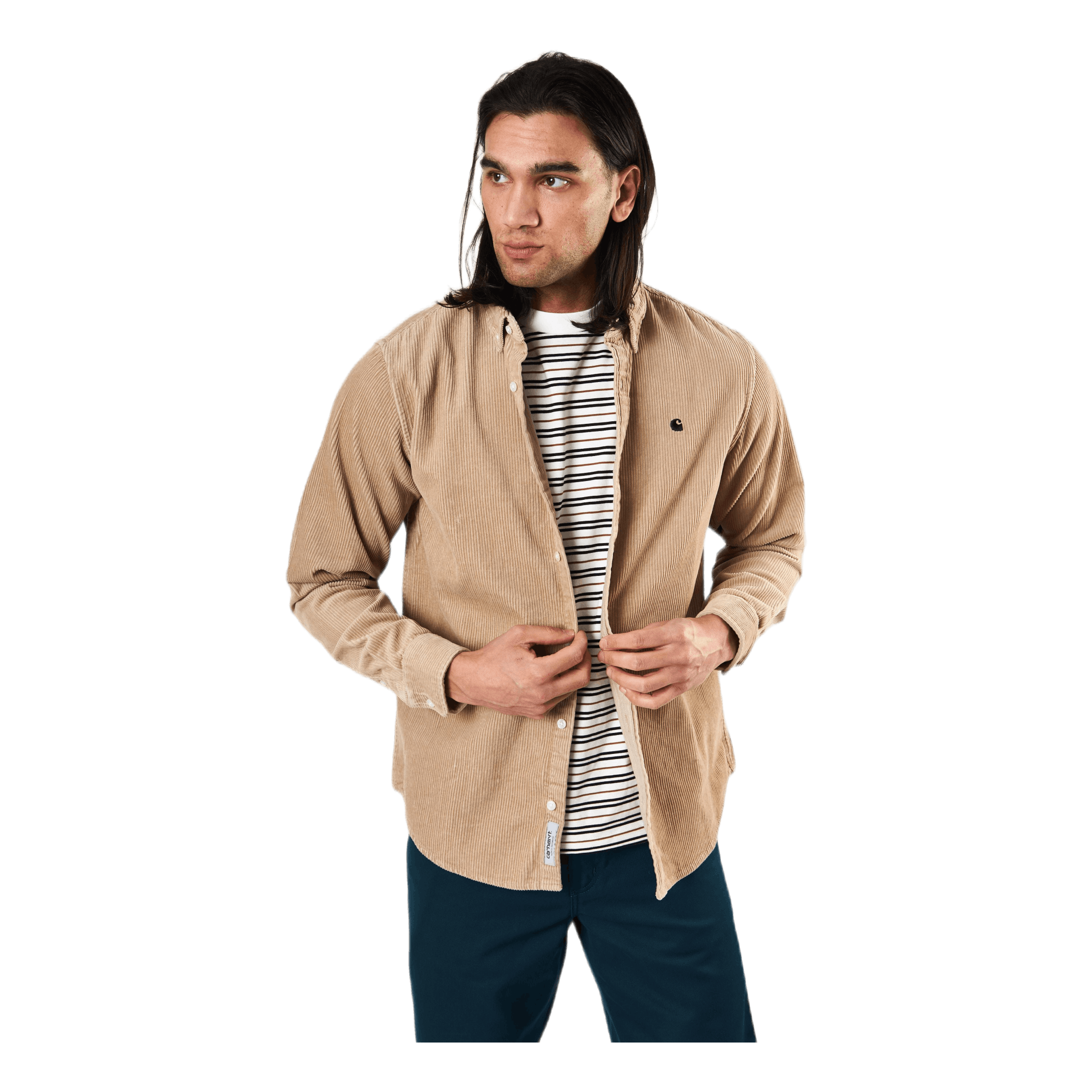 L/s Madison Cord Shirt Khaki