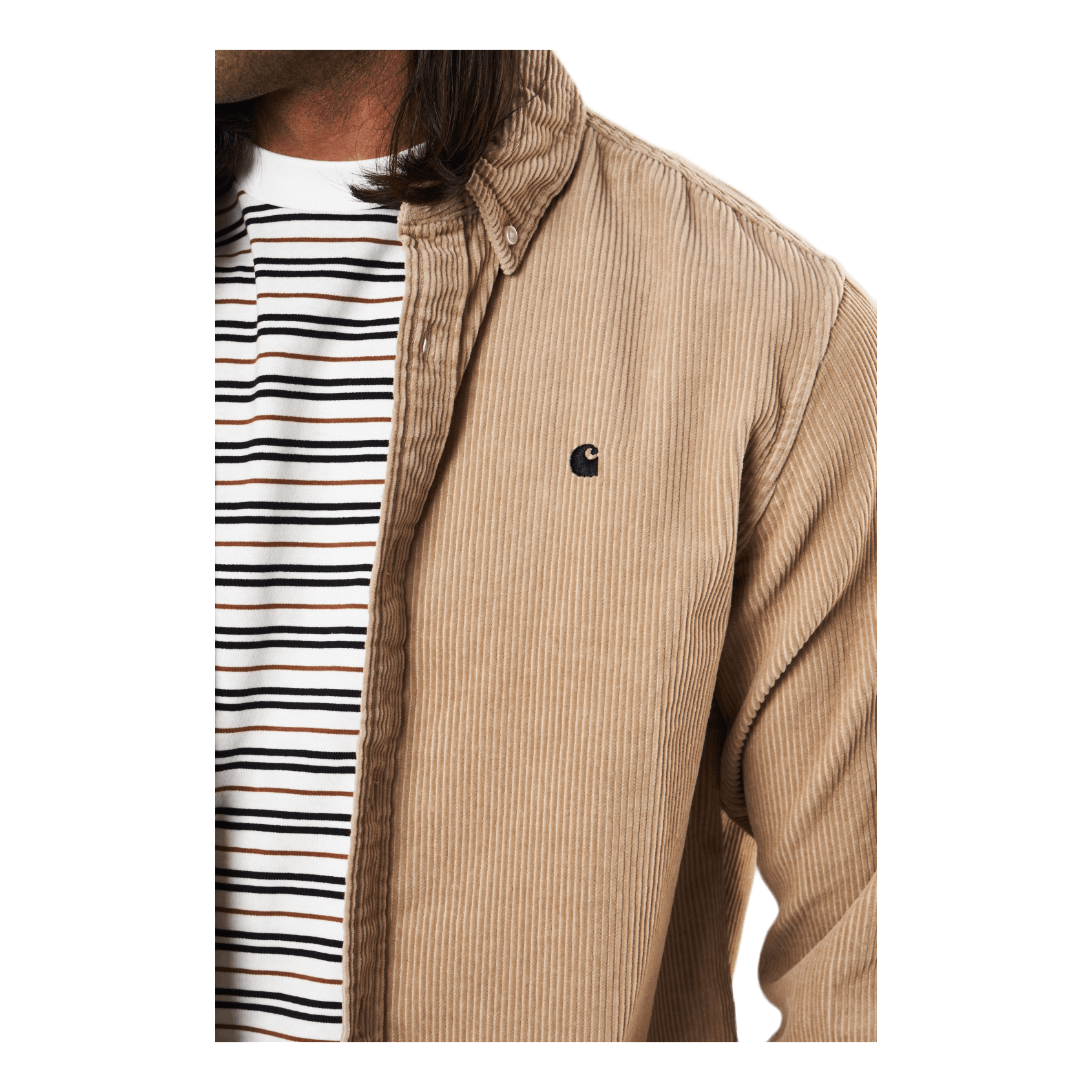 L/s Madison Cord Shirt Khaki