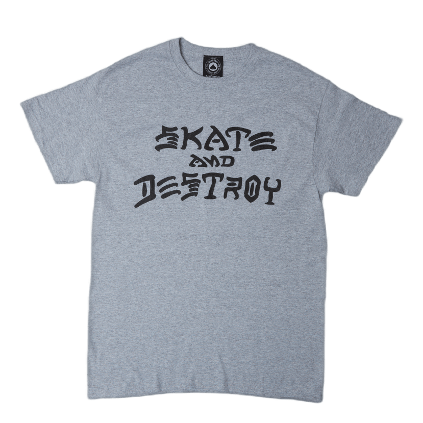 Skate And Destroy Tee Gray