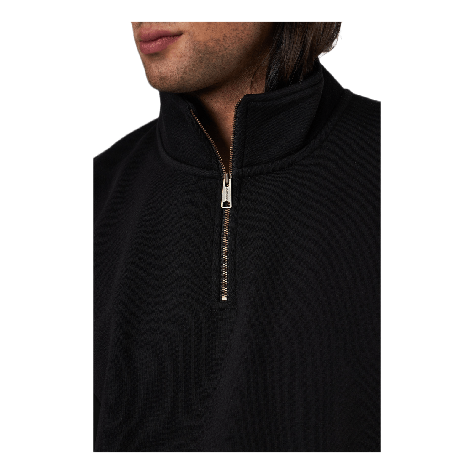 Chase Neck Zip Sweat Black / Gold