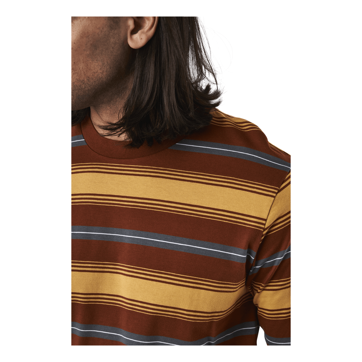 L/s Buren T-shirt Buren Stripe, Brandy