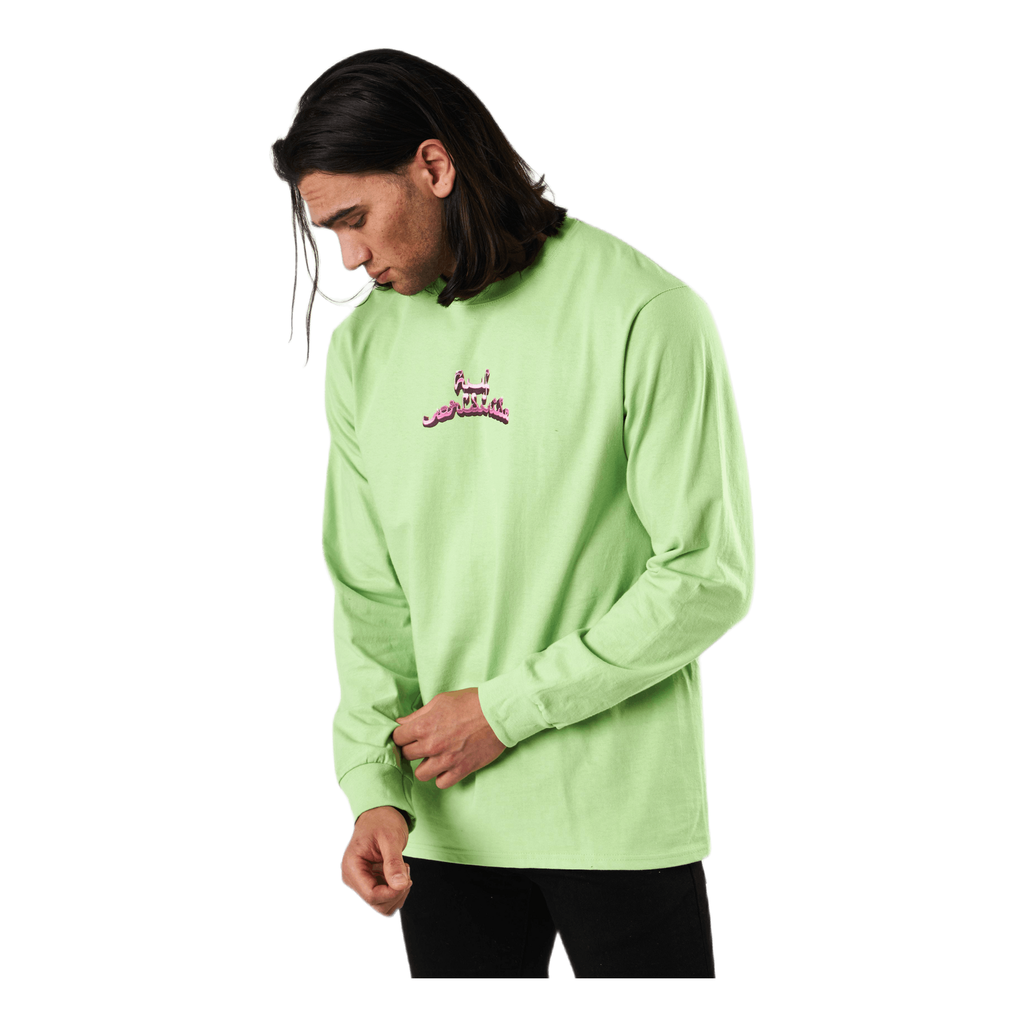 Drinking W The Devil L/s Tee Lime