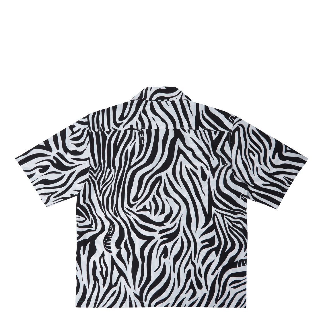 Zebra Print Hawaiian Shirt White