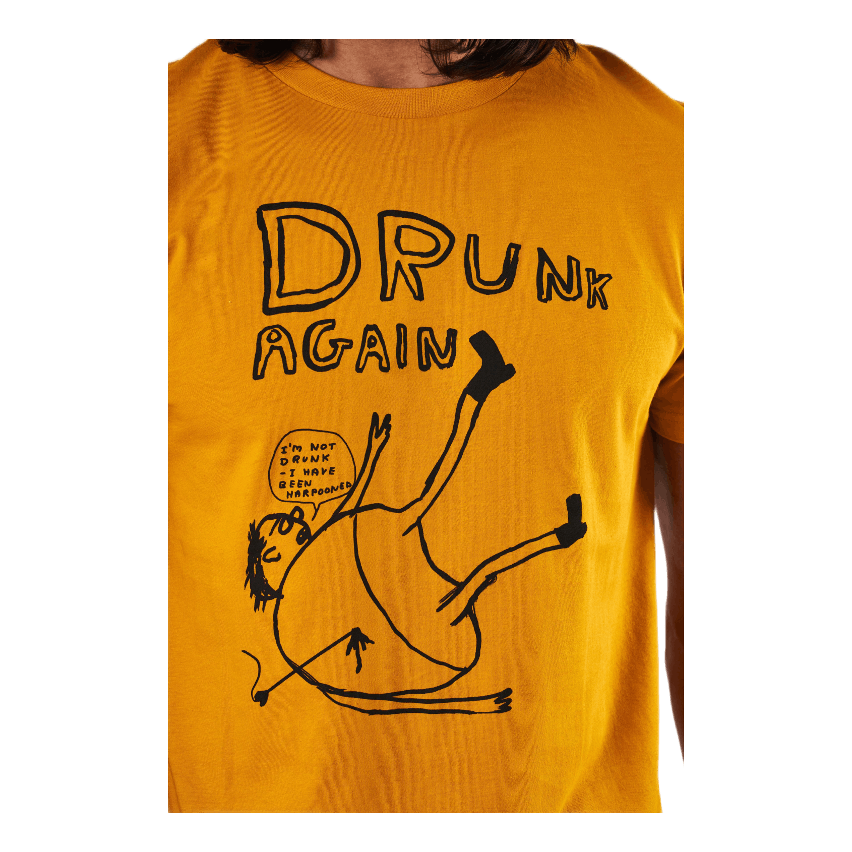 T-shirt Stockholm Drunk Golden Yellow