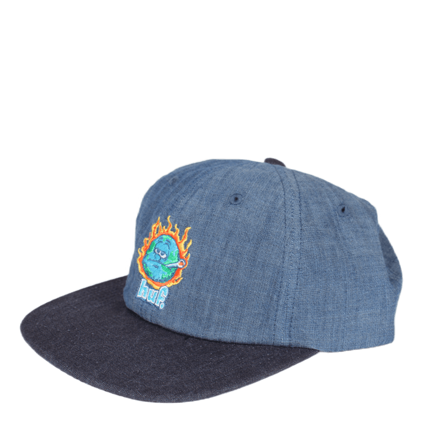 Global Warming 6 Panel Hat Blue Chambray