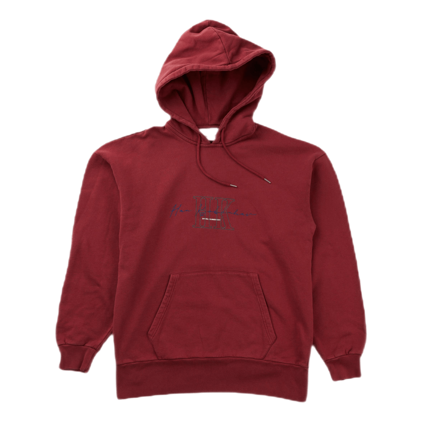 Bulky Hoodie Faded Dark Red Hk