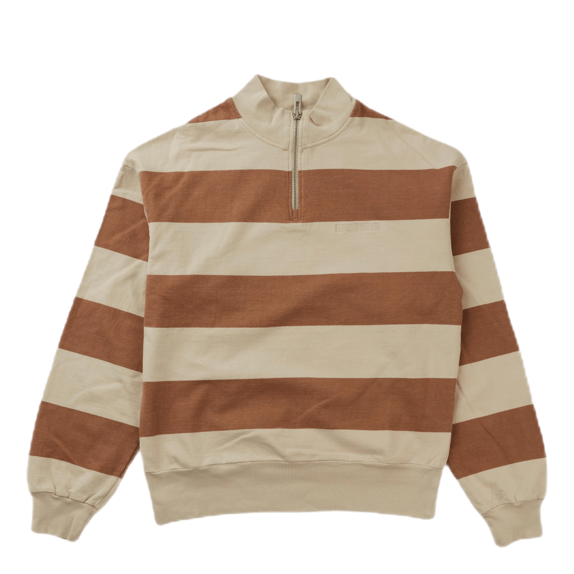 Half Zip Sweat Off White Stripe