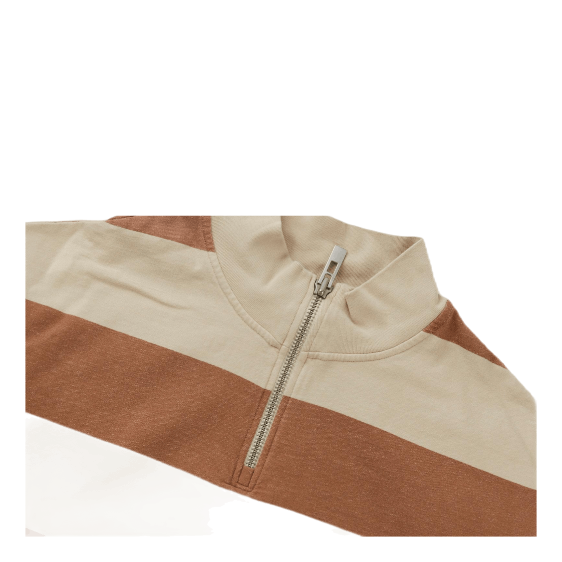 Half Zip Sweat Off White Stripe