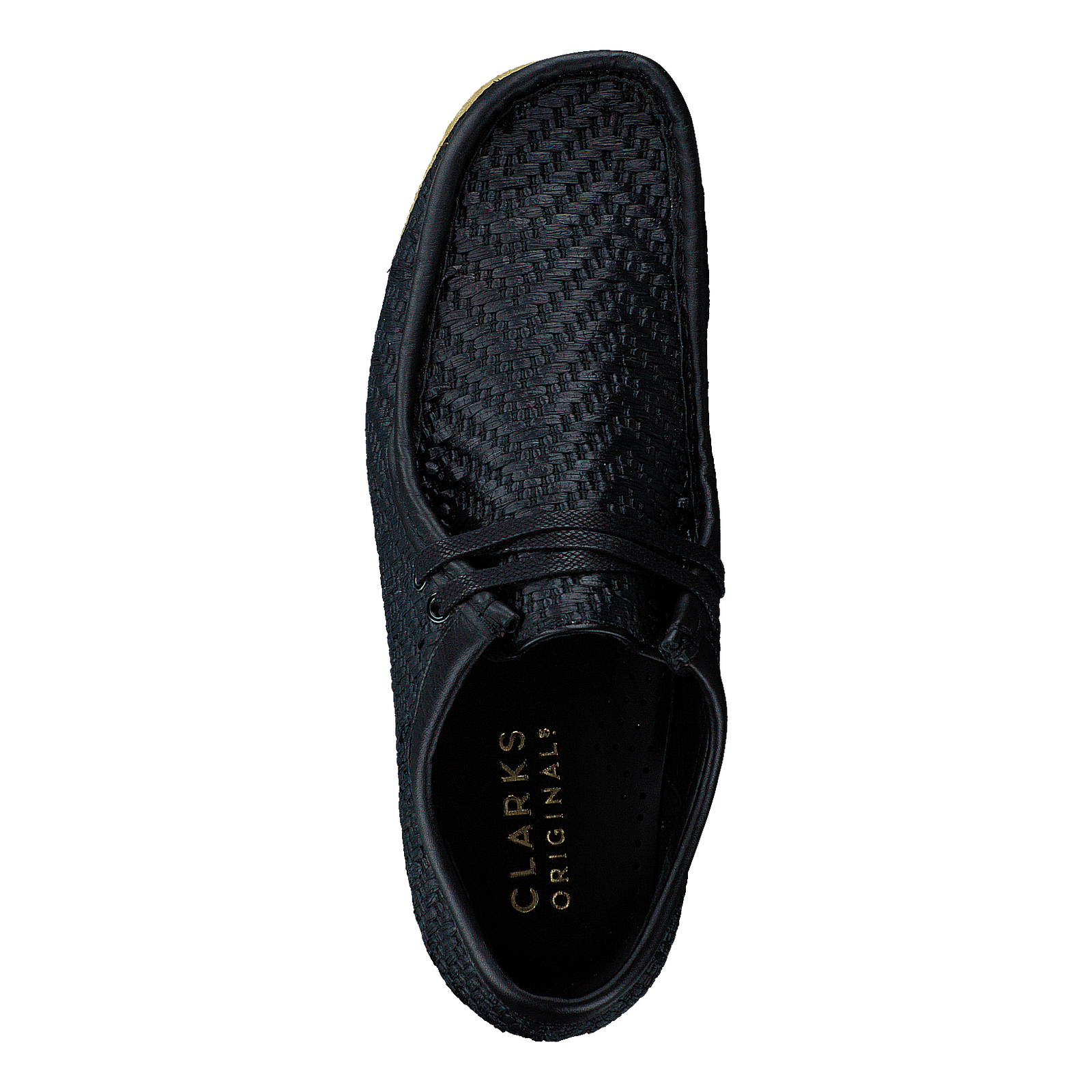 Wallabee G Black Raffia
