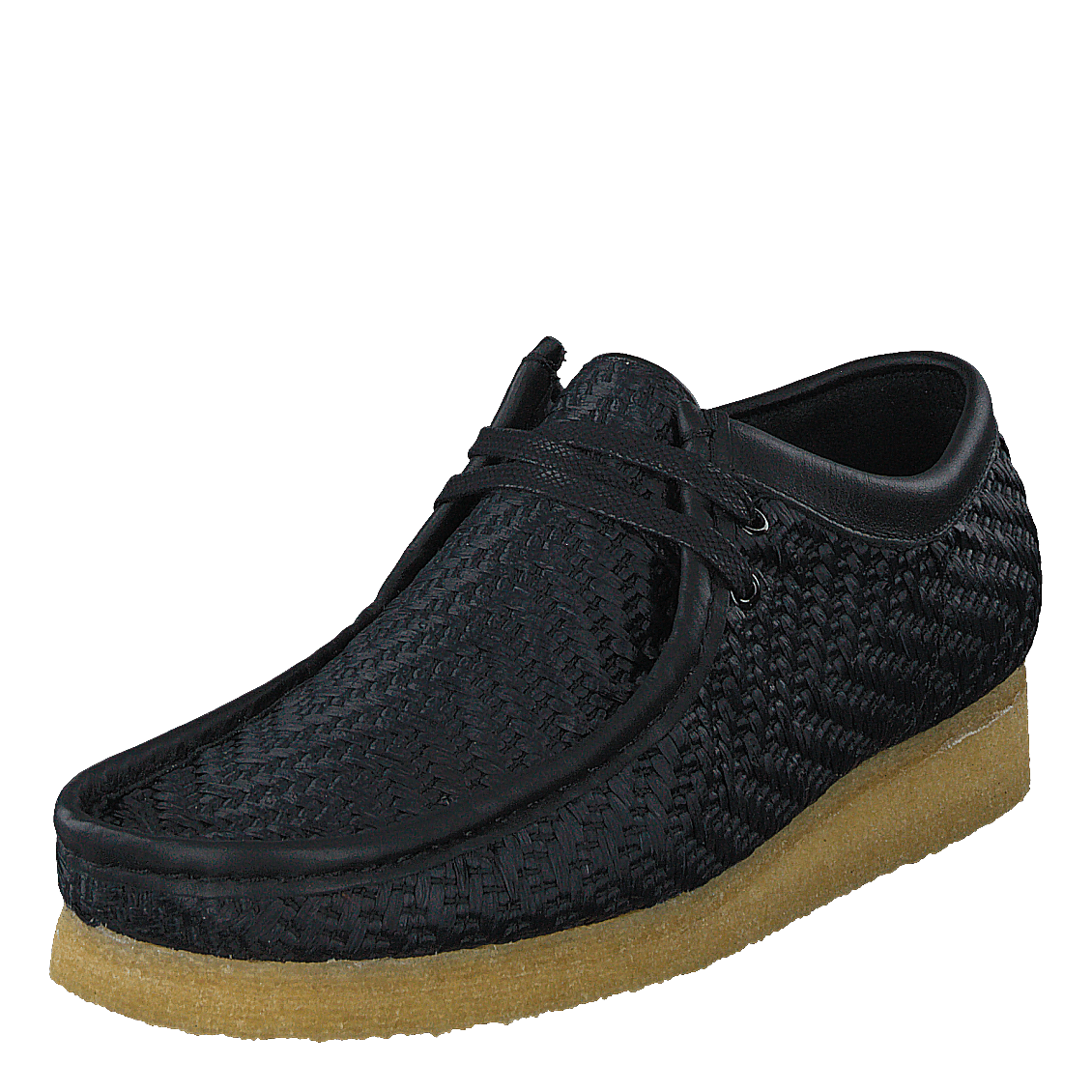 Wallabee G Black Raffia