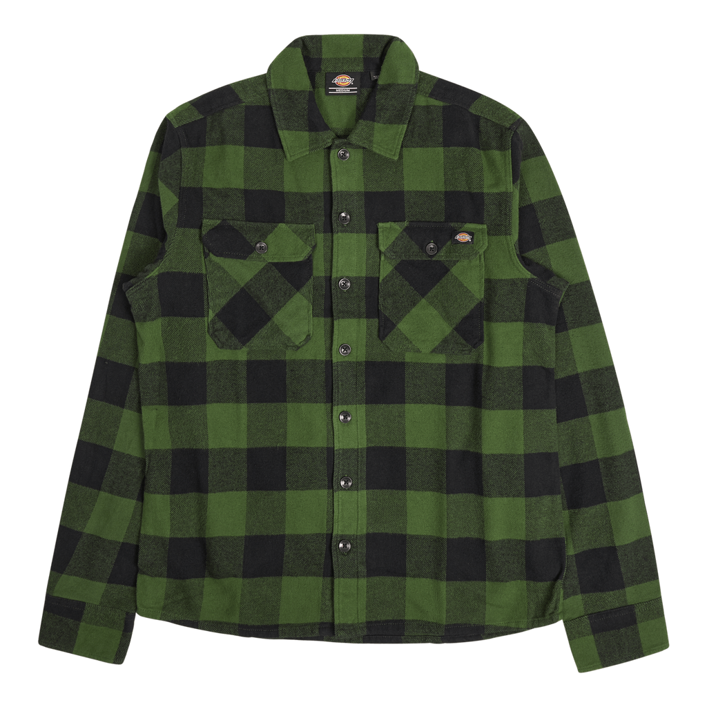 Dickies Mens Sacramento Flannel Shirt Pine Green –