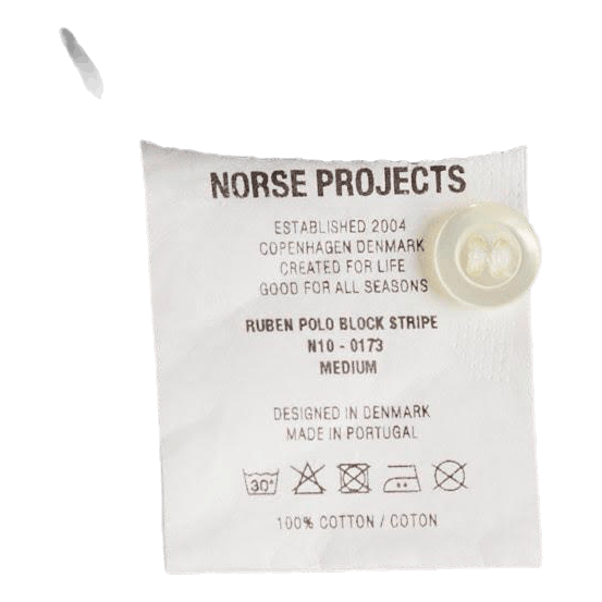 Ruben Polo Block Stripe Magnet Grey