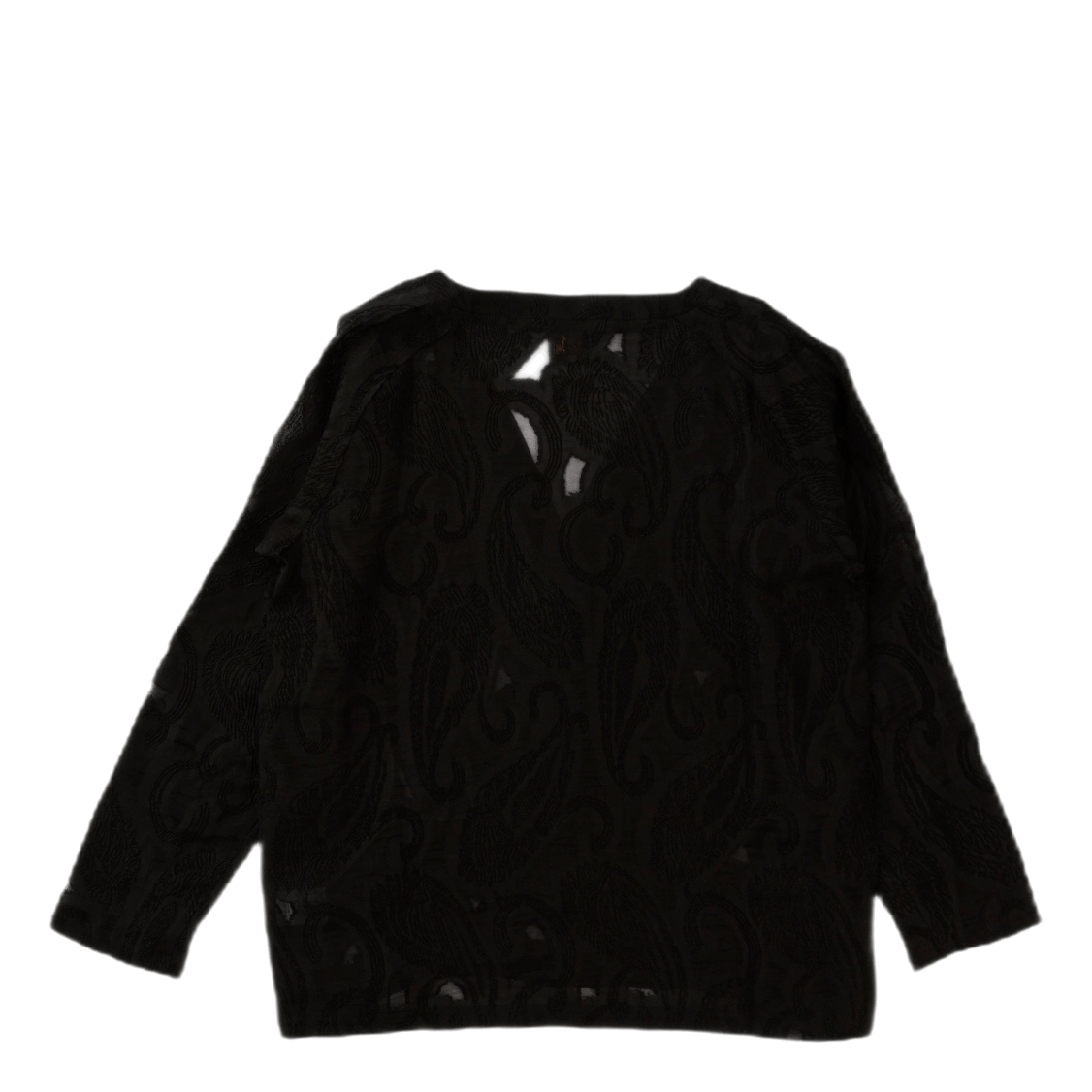 V Neck Cardigane - Paisley Cut Black