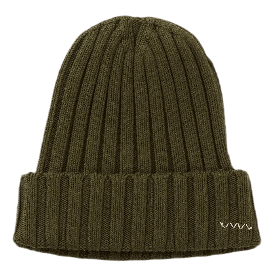 Knit Cap Cotton Olive